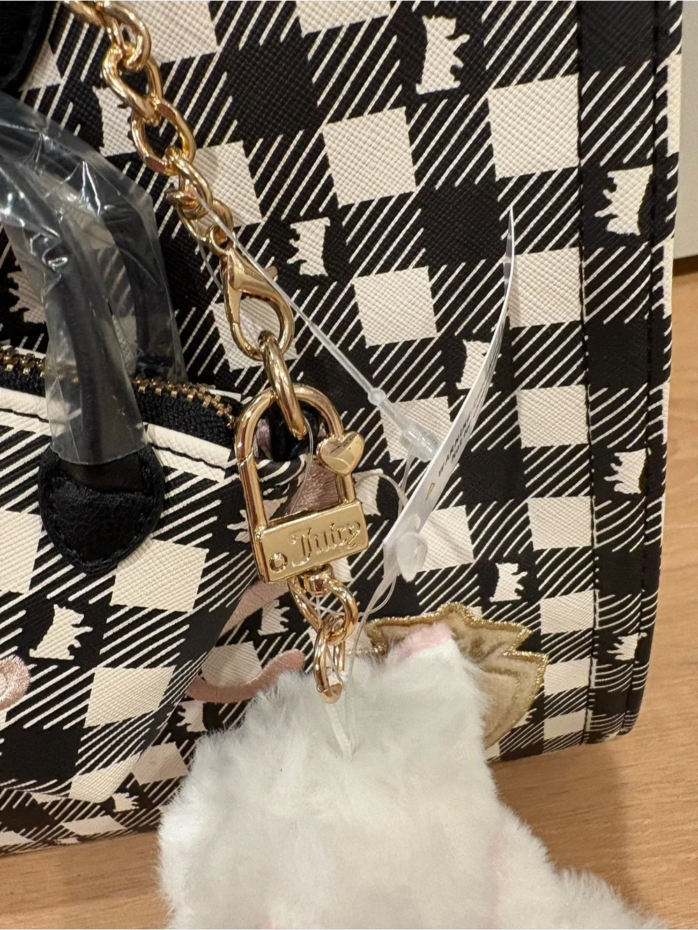 Juicy Couture Study in Style Black & White Scottie Tote